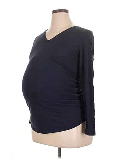 Pre-owned Isabel Maternity 3/4 Sleeve T-shirt In Blue