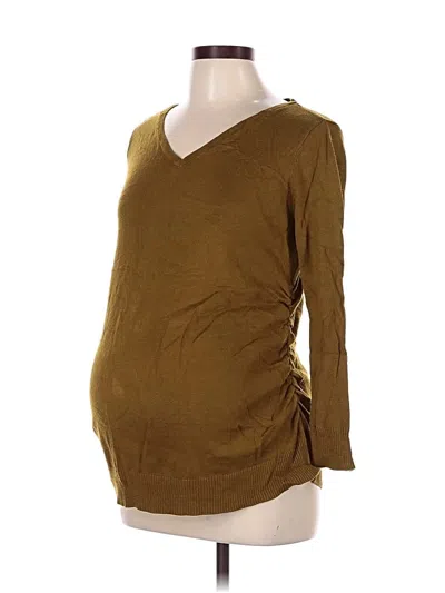 Pre-owned Isabel Maternity 3/4 Sleeve T-shirt In Brown