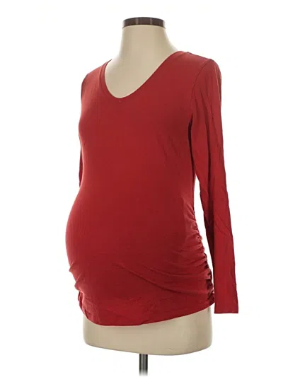 Pre-owned Isabel Maternity 3/4 Sleeve T-shirt In Red