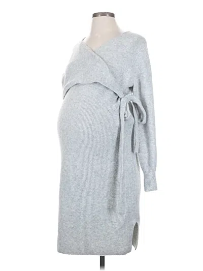 Pre-owned Isabel Maternity Cardigan Sweater In Gray
