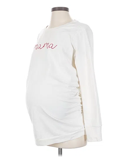 Pre-owned Isabel Maternity Cardigan Sweater In White