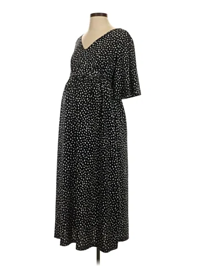 Pre-owned Isabel Maternity Casual Dress In Black