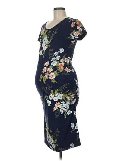 Pre-owned Isabel Maternity Casual Dress In Blue