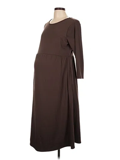 Pre-owned Isabel Maternity Casual Dress In Brown