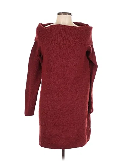 Pre-owned Isabel Maternity Casual Dress In Burgundy