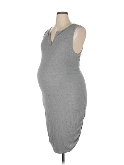 Pre-owned Isabel Maternity Casual Dress In Gray