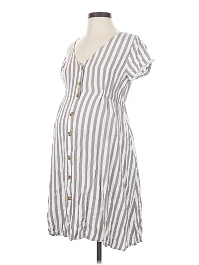 Pre-owned Isabel Maternity Casual Dress In Gray