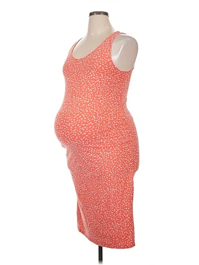 Pre-owned Isabel Maternity Casual Dress In Orange