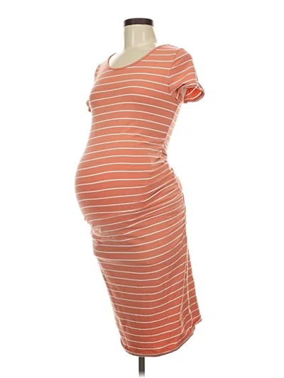 Pre-owned Isabel Maternity Casual Dress In Orange