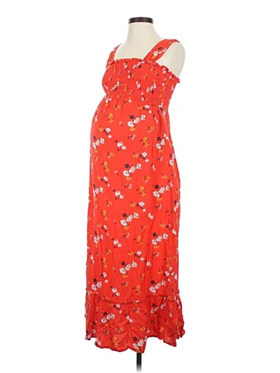 Pre-owned Isabel Maternity Casual Dress In Orange