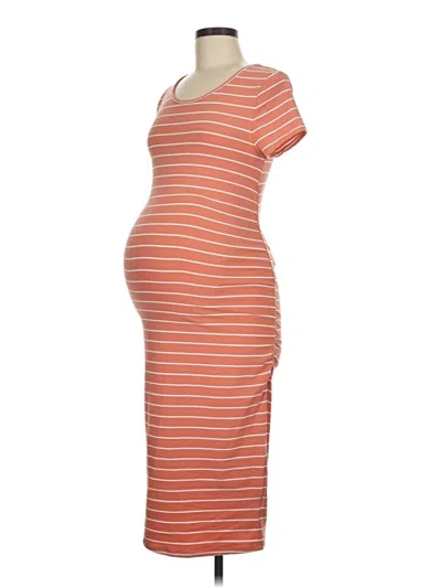 Pre-owned Isabel Maternity Casual Dress In Orange