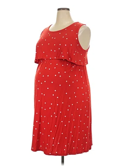 Pre-owned Isabel Maternity Casual Dress In Red