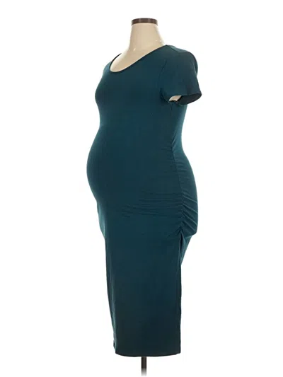 Pre-owned Isabel Maternity Casual Dress In Teal