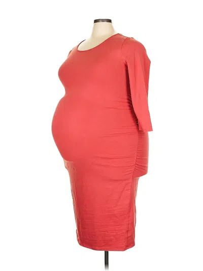 Pre-owned Isabel Maternity Cocktail Dress In Red