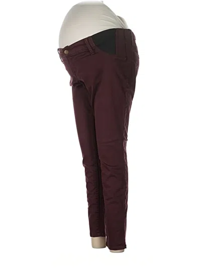 Pre-owned Isabel Maternity Jeggings In Burgundy