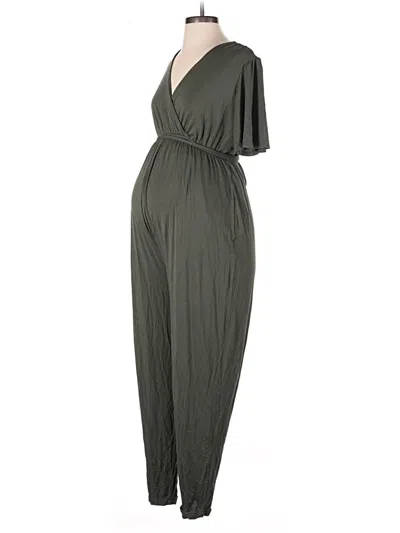 Pre-owned Isabel Maternity Jumpsuit In Green