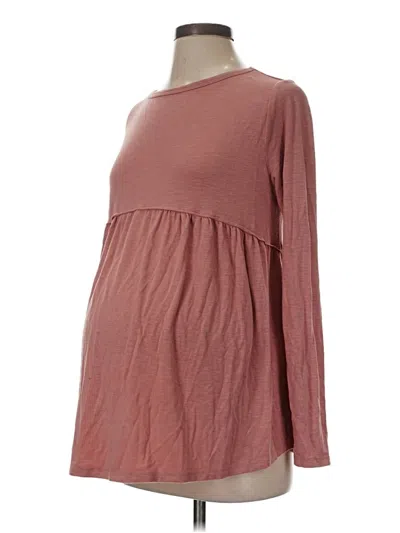 Pre-owned Isabel Maternity Long Sleeve Blouse In Pink