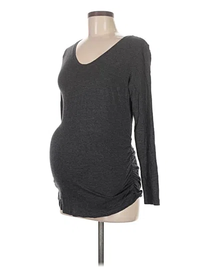 Pre-owned Isabel Maternity Long Sleeve T-shirt In Gray