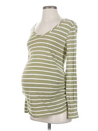 Pre-owned Isabel Maternity Long Sleeve T-shirt In Green