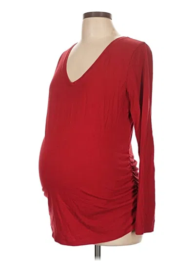 Pre-owned Isabel Maternity Long Sleeve T-shirt In Red