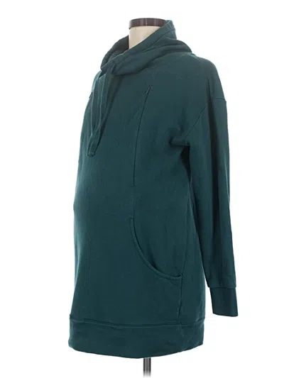 Pre-owned Isabel Maternity Pullover Hoodie In Teal