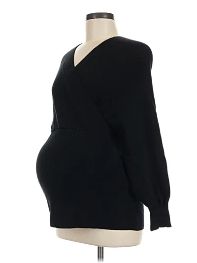 Pre-owned Isabel Maternity Pullover Sweater In Black