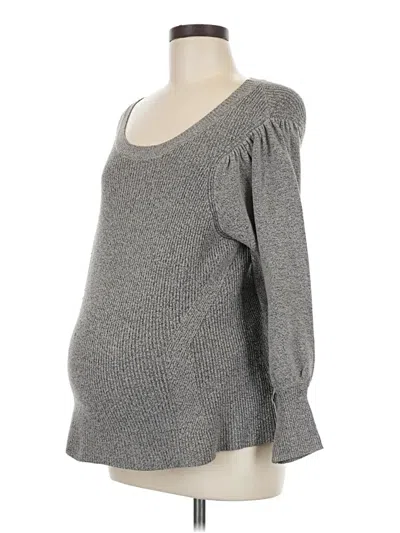 Pre-owned Isabel Maternity Pullover Sweater In Gray