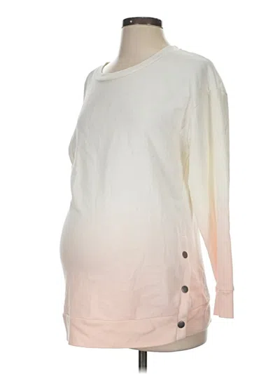 Pre-owned Isabel Maternity Pullover Sweater In White