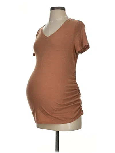 Pre-owned Isabel Maternity Short Sleeve T-shirt In Brown
