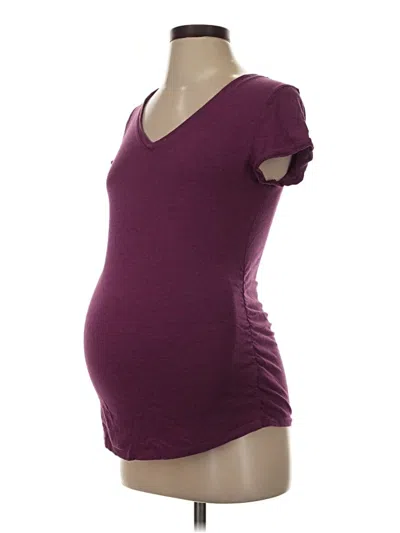 Pre-owned Isabel Maternity Short Sleeve T-shirt In Burgundy