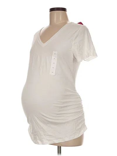 Pre-owned Isabel Maternity Short Sleeve T-shirt In Ivory