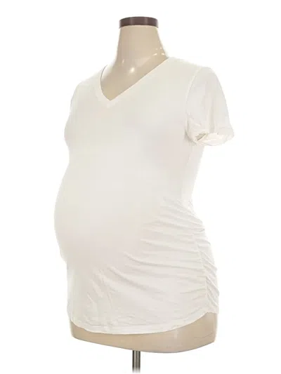 Pre-owned Isabel Maternity Short Sleeve T-shirt In Ivory