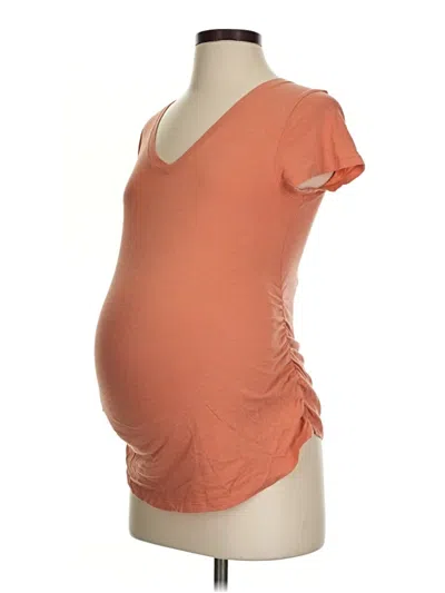 Pre-owned Isabel Maternity Short Sleeve T-shirt In Orange