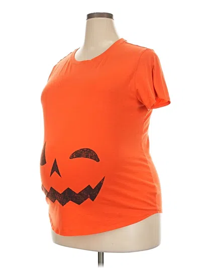 Pre-owned Isabel Maternity Short Sleeve T-shirt In Orange