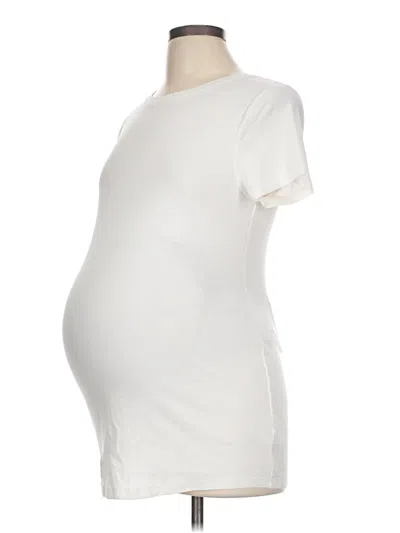 Pre-owned Isabel Maternity Short Sleeve T-shirt In White