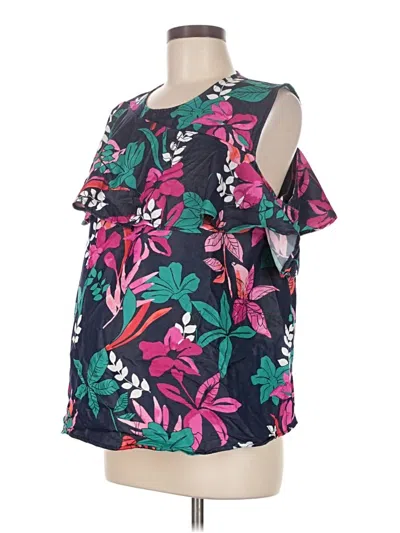 Pre-owned Isabel Maternity Sleeveless Blouse In Blue