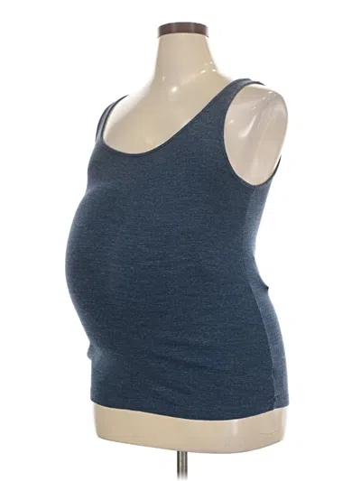 Pre-owned Isabel Maternity Sleeveless Top Gray Scoop Neck Tops
