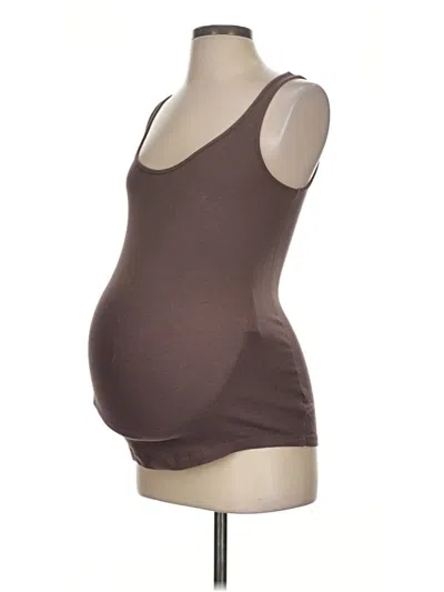 Pre-owned Isabel Maternity Tank Top Brown Strapless Neckline Tops