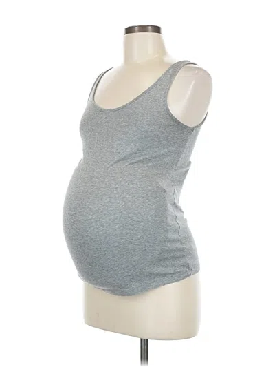 Pre-owned Isabel Maternity Tank Top Gray Strapless Neckline Tops