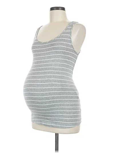 Pre-owned Isabel Maternity Tank Top Gray Strapless Neckline Tops