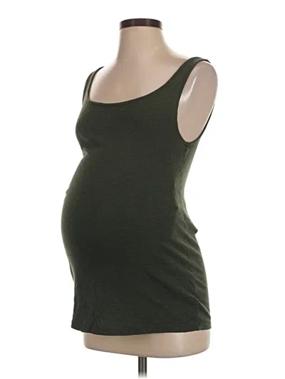 Pre-owned Isabel Maternity Tank Top Green Strapless Neckline Tops
