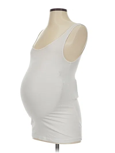 Pre-owned Isabel Maternity Tank Top Ivory Strapless Neckline Tops