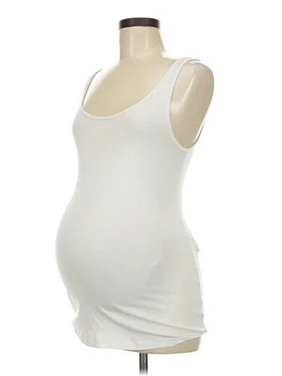 Pre-owned Isabel Maternity Tank Top Ivory Strapless Neckline Tops In White