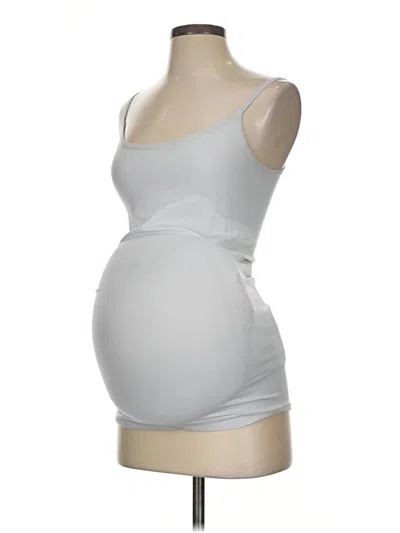 Pre-owned Isabel Maternity Tank Top Silver Strapless Neckline Tops