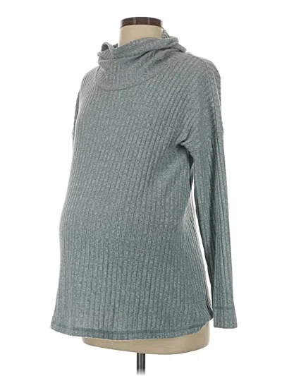 Pre-owned Isabel Maternity Turtleneck Sweater In Gray
