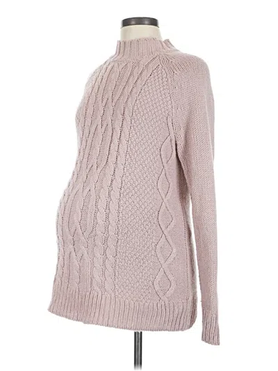 Pre-owned Isabel Maternity Turtleneck Sweater In Tan