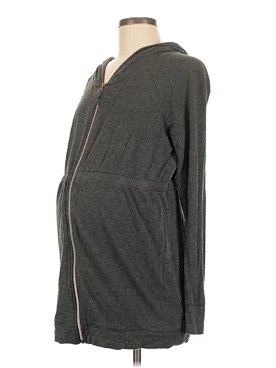 Pre-owned Isabel Maternity Zip Up Hoodie In Gray