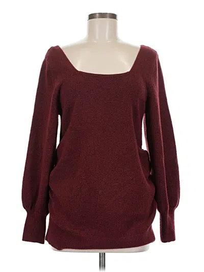 Pre-owned Isabel Pullover Sweater In Burgundy