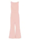 Isabel Sanchis Boatneck Flare Jumpsuit In Pink