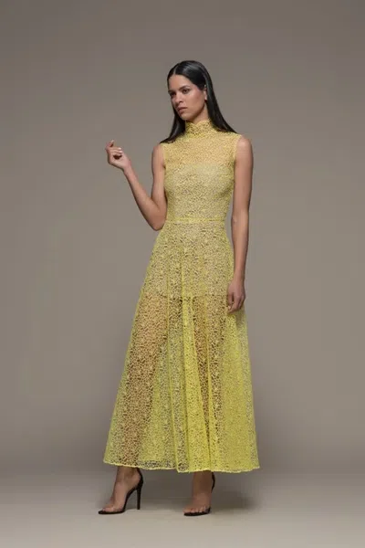 Isabel Sanchis Bosconero Sleeveless Midi-dress In Yellow
